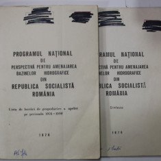 PROGRAMUL NATIONAL DE PERSPECTIVA PENTRU AMENAJAREA BAZINELOR HIDROGRAFICE DIN R.S.R. , LISTA DE LUCRARI + SINTEZA , 1976 - 1990