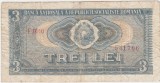 ROMANIA RSR 3 lei 1966 aF