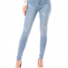 Blugi dama, culoare bleu, 58475, tip skinny