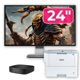Pachet PC Second Hand HP T430 cu monitor 24 inch si imprimanta Brother