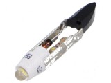 Lampă LED alb cald T5 12V 3mm plastic