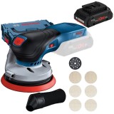 Bosch GEX 18V-125 + M480 + ProCORE - Slefuitor cu excentric 125 mm valiza speciala + Acumulator Li-Ion 18 V 4 Ah