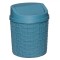 Coș de Gunoi Birou, Impletit, Plastic, Culoare Bleu, Capacitate 1.4L