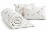 Cumpara ieftin Set Pilota Izi Bambus 200x210 cm + 2 Perne Orto-Cervicale 50x70 cm Hipoalergenic