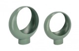 Cumpara ieftin Set 2 suporturi ghivece flori metal verde Keyra 25x12x29 cm; 31x14x33 cm