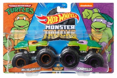 MONSTER TRUCK SET 2 MASINI SCARA 1 LA 64 MICHELANGELO SI DONATELLO foto