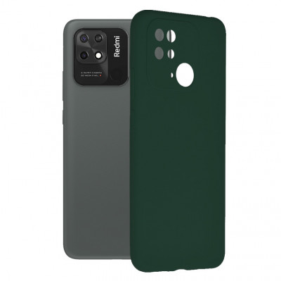 Husa pentru Xiaomi Redmi 10C, Techsuit Soft Edge Silicone, Dark Green foto