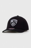 Mitchell&amp;Ness șapcă din amestec de l&acirc;nă Brooklyn Nets culoarea negru, cu imprimeu