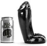 All Black-Dildo Realistic 18 cm-Waterproof