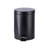 Cumpara ieftin Cos gunoi cu clapeta fier negru 20,5 x 26,5 cm, 5 L