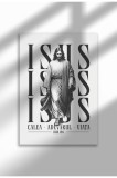 Tablou Religios &ndash; Fara Ramă pe P&acirc;nză Mată - Isus, Cale, Adevarul, Viata | A4 (21 x 29.7 cm)