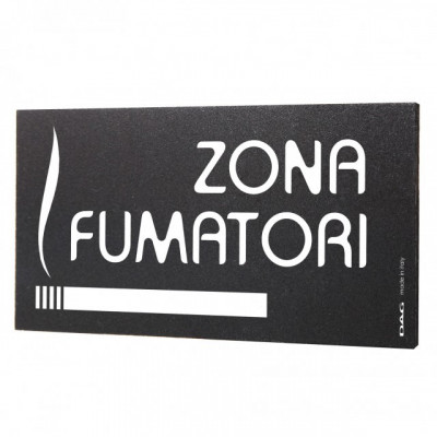 Semn indicator Zona Fumatori, 8x15 cm foto