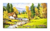 Cumpara ieftin Tablou peisaj din natura pictat manual, O zi minunata, 100x60cm ulei pe panza Constantin Feraru