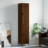 Dulap &icirc;nalt, stejar maro, 34,5x34x180 cm, lemn prelucrat