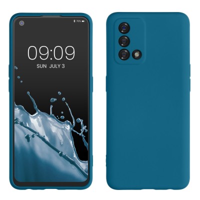 Husa Kwmobile pentru OPPO A74, Albastru, Silicon, 58907.224 foto