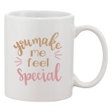 Cana alba personalizata &#039;You make me feel special&#039;, INOVATIX&reg;. 330ml