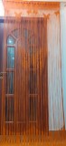 Cumpara ieftin PERDELE FRANJURI CULOARE PORTOCALIU CU MODEL FLUTURI 1m / 2,45m----NOI