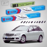 Cumpara ieftin Ștergătoare Mercedes-Benz Clasa C S204 T-Model 2008-2013 | Set Față și Spate Flat &ndash; TeamCar&reg;