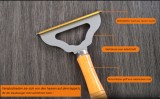 Set de 2 perii pentru parul animalelor Yomersiah, silicon/metal/lemn, argintiu/natur/gri