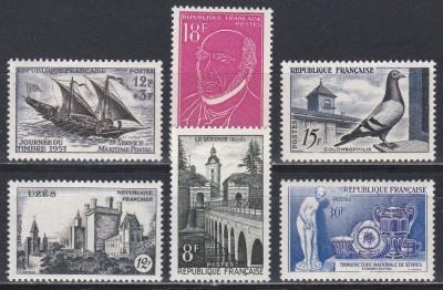 Franta 1957 - 6 Serii, MNH foto