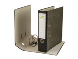 Biblioraft carton marmorat,75 mm,negru
