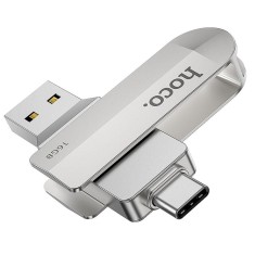 Memorie USB Wide UD10, Hoco, 16 GB, 15-30 Mbps, USB 3.0, Argintiu