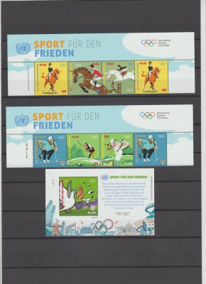 ONU - Viena 2021 Jocurile Olimpice Tokyo - Sport pentru pace Serie + colita MNH foto