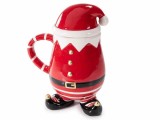 Decoratiune Mos Craciun Ceramica Multicolora Decorer, 9 cm diametru, 17 cm inaltime, 500 ml