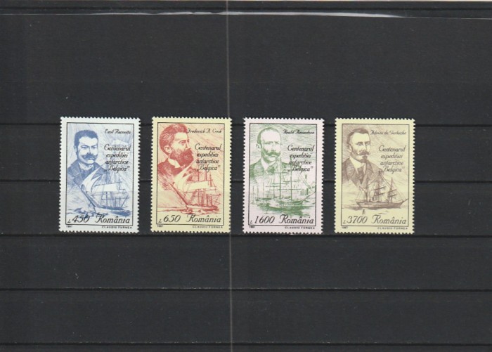 1997 LP 1440 CENTENARUL EXPEDITIEI ANCTARTICE BELGICA SERIE MNH NESTAMPILATA