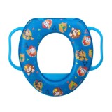 Adaptor colac WC cu manere, Patrula catelusilor, Plastic, Albastru, 28x35x7 cm