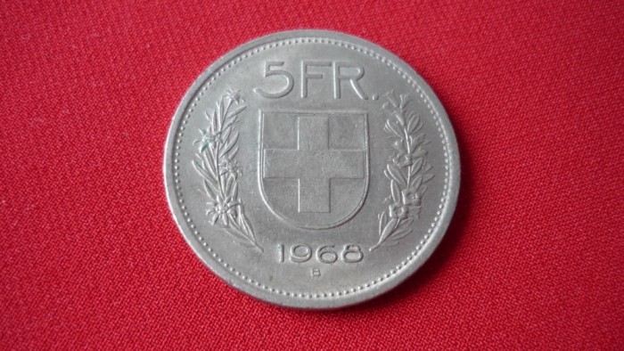 5 FRANCI 1968 ELVETIA