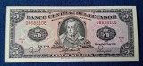 5 Sucres anul 1988 - Bancnota veche Ecuador - SUPERBA