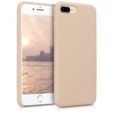 Husa pentru Apple iPhone 8 Plus / iPhone 7 Plus, Silicon, Bej, 40842.154, Carcasa, Kwmobile