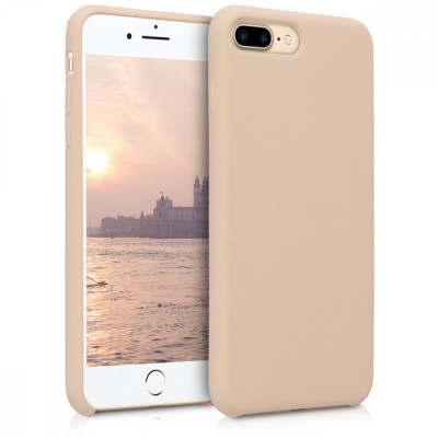 Husa pentru Apple iPhone 8 Plus / iPhone 7 Plus, Silicon, Bej, 40842.154 foto