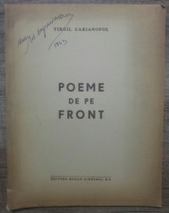 Poeme de pe front - Virgil Carianopol foto