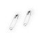 Set 100 ace de siguranta Crisalida, lungime 18 mm, argintii