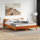 VidaXL Cadru de pat fără saltea, maro ceruit 180x200 cm lemn masiv pin