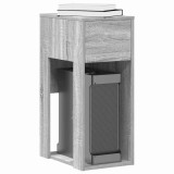 Gossi suport turn computer cu sertar gri sonoma 30x44x74 cm