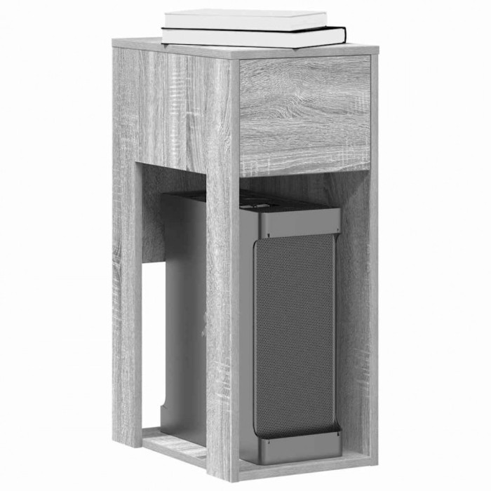Gossi suport turn computer cu sertar gri sonoma 30x44x74 cm