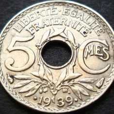 Moneda istorica 5 CENTIMES - FRANTA, anul 1939 * cod 4827