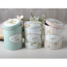 Set de 3 cutii - Katie Alice Cottage Flower - Tea/Coffee/Sugar | Creative Tops