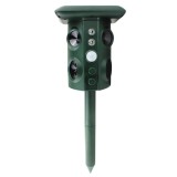 Aparat solar led cu ultrasunete &Egrave;i vibra&Egrave;ii, repelent animale mari &Egrave;i mici, senzor pir, lumini ro&Egrave;ii, frecven&Egrave;&Auml; 13.5-45.5 khz, ip54, usb &amp; s