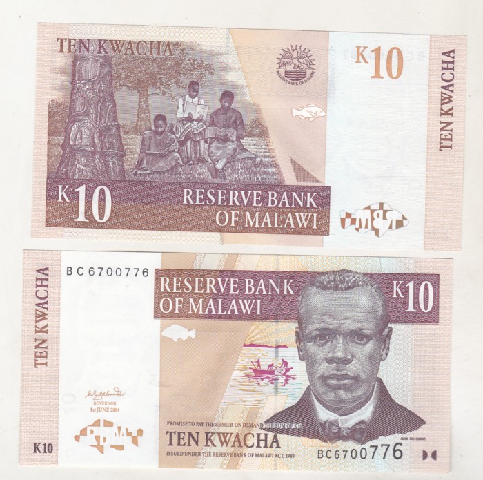 bnk bn Malawi 10 kwacha 2004 unc