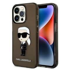 Husa iPhone 14 Pro Max Karl Lagerfeld Hardcase, Ikonik Karl Lagerfeld, negru, KLHCP14XHNIKTCK foto