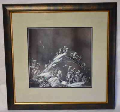 Constantin Tofan (n.1952) - Peisaj Hibernal 1992 / tehnica mixta foto