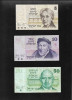 Set Israel 5 + 10 + 50 lirot 1973, Asia