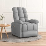 VidaXL Fotoliu de masaj, gri deschis, material textil