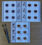 Coroanele Regilor Romaniei, minicoli de 6 timbre si 3 viniete 2013 LP 1970c