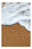 Tablou Canvas, "Valurile &icirc;mbrățișează țărmul nisipos", Valuri, Spumă, Nisip, Ocean, Plajă, Relaxare, Natură, Liniște, 26 x 39 cm, CMCLASS