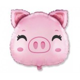 Balon folie cap porc 60x60 cm